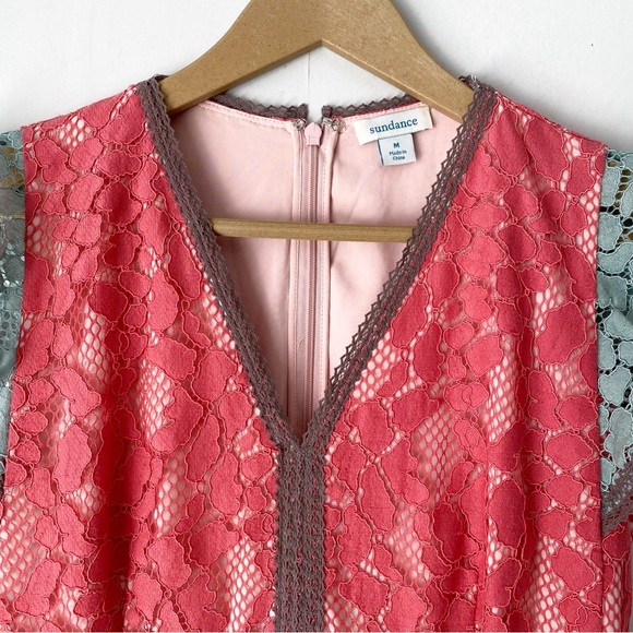 Sundance Colorful Vintage Days Lace Peplum Top Medium - Picture 4 of 11